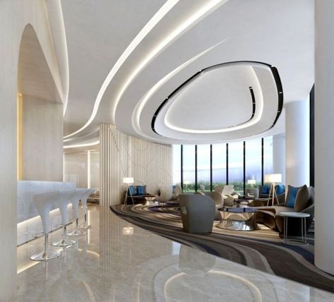 Modern Hotel Lobby, Corporate Interior Design, Office Ceiling, Hospital Interior, Lobby Interior, Futuristic Interior, Hotel Interior Design, Lobby Design, False Ceiling Design