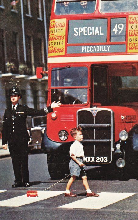 london 1960s London, Kentish Town, Zebra Crossing, Eric Lafforgue, Steve Mccurry, Decker Bus, Red Bus, Double Decker Bus, London Bus