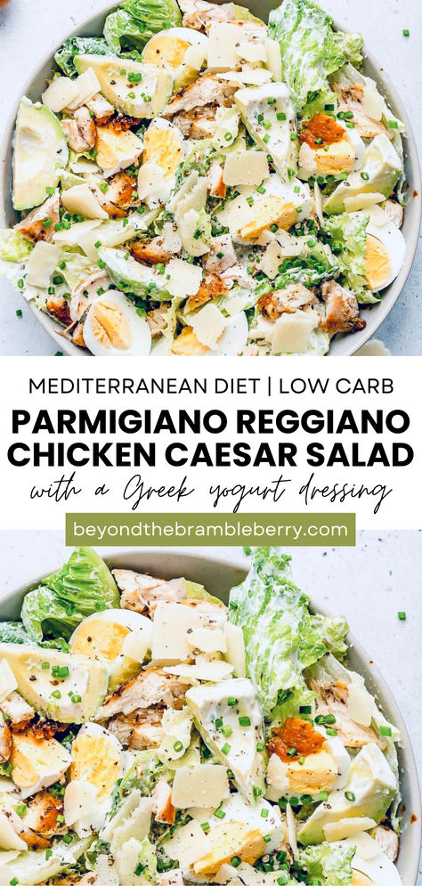 Caesar Salad Bowl, Cesar Salad With Chicken, Caesar Salad Meal Prep, Heart Healthy Salads, Healthy Dinners For Family, Healthy Meal Prepping, Homemade Caesar Dressing, Homemade Caesar, Greek Yogurt Dressing