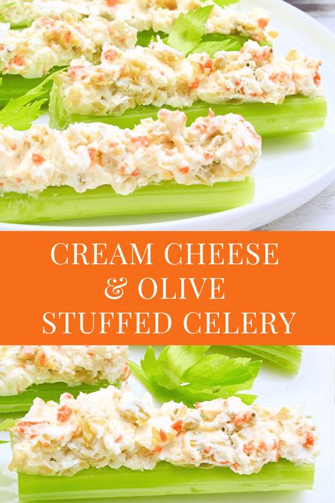 Olive Stuffed Celery, Cream Cheese And Olives, Celery Snacks, Stuffed Celery, Cheese And Olives, Celery Recipes, 140 Pounds, My Career, Easy Appetizer Recipes