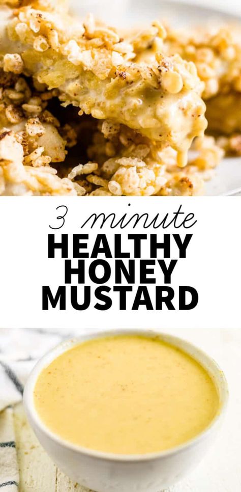 3 Minute Healthy Honey Mustard Sauce [Paleo] Healthy Honey Mustard, Honey Mustard Recipe, Paleo Honey Mustard, Honey Mustard Salmon Recipes, Creamy Honey Mustard Chicken, Honey Mustard Sauce Recipe, Honey Mustard Chicken Recipes, Honey Mustard Pretzels, Honey Mustard Recipes