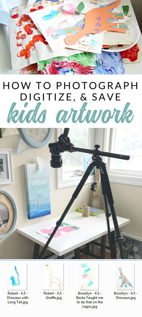 How to Photograph and Save Kids Artwork Kids Artwork Storage Ideas, Kids Artwork Book, Save Kids Artwork, Organizing Kids Artwork, Family Yearbook, Kids Arts And Crafts, Art Books For Kids, Vogue Kids, Arts And Crafts For Adults