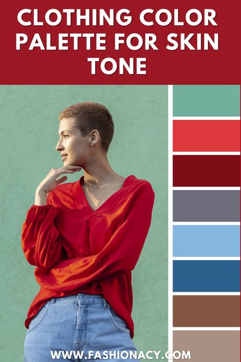 Clothing Color Palette For Skin Tone Color Clothes For Skin Tone, Warm Undertone Colors, Colors For Dark Skin Clothes, Medium Skin Tone Dress Color, Cool Skin Tone Color Palette, Outfit Color For Warm Skin Tone, Clothing Color For Skin Tone, Best Colors For Olive Skin Tone Clothes, Color Palette For Skin Tone