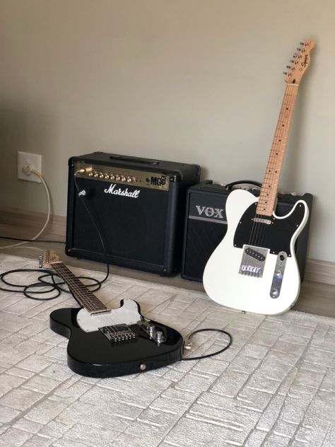 Rock Metal Aesthetic, Telecaster Aesthetic, White Telecaster, Songwriting Aesthetic, Instrument Aesthetic, Black Telecaster, Squier Telecaster, Metal Aesthetic, Guitar Obsession