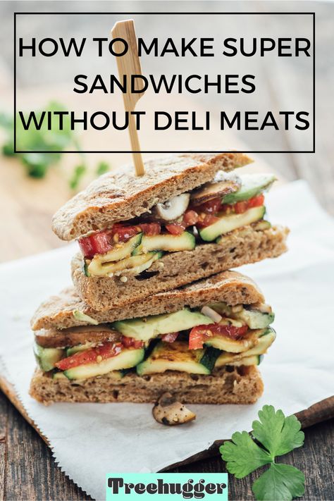 Any why you shouldn't be eating processed meat anyway. No Meat Sandwich Ideas, Non Processed Sandwich, Sandwiches Without Processed Meat, Sandwich Without Deli Meat, Salads Without Meat, No Deli Meat Sandwiches, Lunch Meat Alternative, Lunch Alternatives To Deli Meat, Non Deli Meat Sandwiches