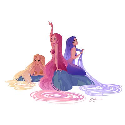 ArtStation - Clio Wolfensberger Mermaid Artwork, Mermaid Illustration, Fantasy Mermaids, Mermaid Lagoon, Mermaid Drawings, Mermaid Pictures, Mermaids And Mermen, Dessin Adorable, Mermaid Art