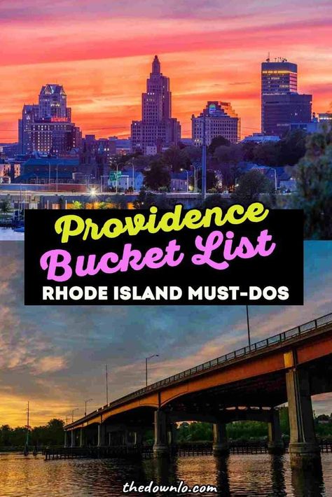 The best things to do in Providence Rhode Island, how to get to providence from boston (take the amtrak train!), providence airports, ferries, day and weekend trips to block island and newport ri, and everything you need to know about waterfire for an east coast weekend road trip. Fall In Rhode Island, Day Trips From Providence Rhode Island, Providence Rhode Island Restaurants, What To Do In Providence Rhode Island, Rhode Island Road Trip, Providence Rhode Island Food, Providence Rhode Island Fall, Rhode Island Providence, Rhode Island Things To Do