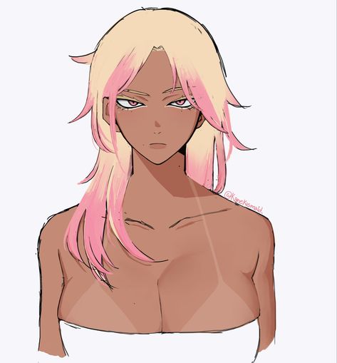 Shidou Ryusei Genderbend, Female Shidou Ryusei, Ryusei Shidou Fanart, Fem Shidou Ryusei, Blue Lock Shidou Ryusei, Female Shidou, Shidou Pfp, Pink Hair Oc, Black Tomboy Art