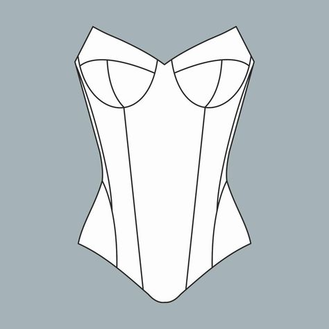 Summer Dresses Tutorial, Corset Tutorial, Fashion Portfolio Layout, Clothing Labels Design, Corset Pattern, Fashion Design Patterns, Fashion Design Collection, Dress Tutorials, Overbust Corset