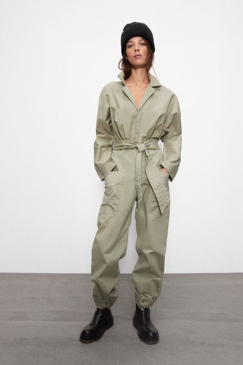 Zara Long Belted Jumpsuit Jumpsuit Runway, Cargo Jumpsuit, Collar Jumpsuit, Utility Jumpsuit, Belted Jumpsuit, Colorful Jumpsuit, Zara Jumpsuit, Boiler Suit, Long Jumpsuits