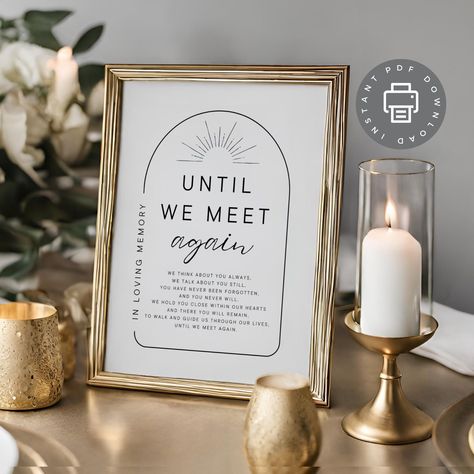 Memorial table ideas