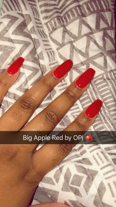 Big Apple Red Nails, Candy Apple Red Nails, Big Apple Red Opi, Apple Red Nails, Chicago Fits, Opi Red Nail Polish, Opi Big Apple Red, Opi Red, Bright Red Nails