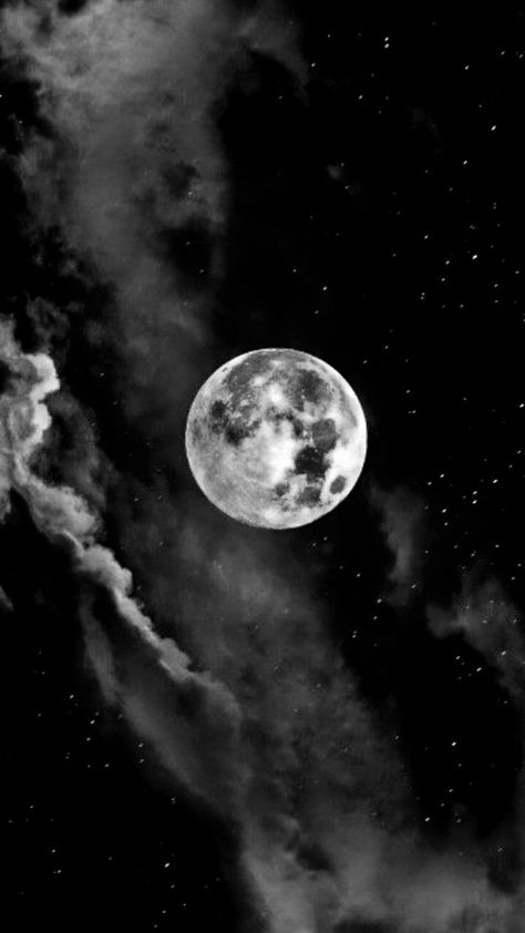 Dolunay Wallpaper, Planet Black And White, Handphone Wallpaper, Dark Starry Night, Background Moon, Universe Wallpaper, Wallpaper Galaxy, Galaxy Sky, Wallpaper Moon