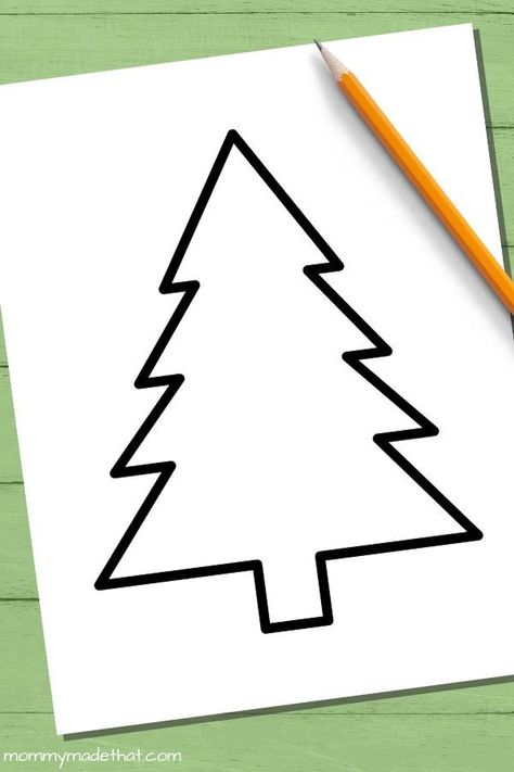 Free Christmas Tree Template Printables Tree Printable Free, Christmas Tree Templates, Christmas Tree Paper Craft, Christmas Tree Cut Out, Christmas Tree Outline, Printable Christmas Ornaments, Christmas Ornament Template, Christmas Tree Printable, Tree Outline