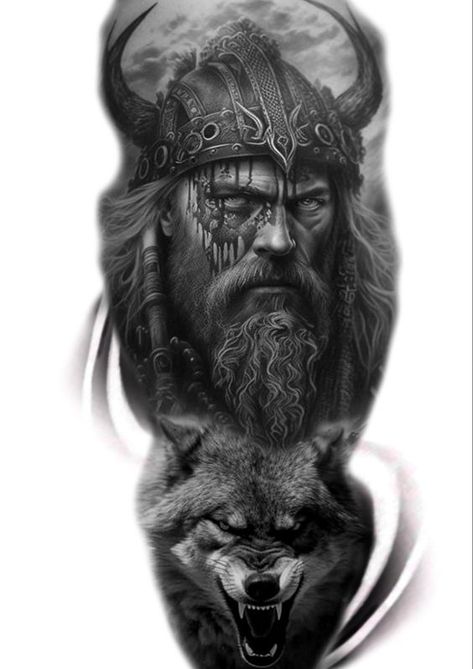 Viking tattoo Dark Tattoos For Men, Berserker Tattoo, Natur Tattoo Arm, Viking Tattoos For Men, Thor Tattoo, Viking Warrior Tattoos, Norse Mythology Tattoo, Valkyrie Tattoo, Viking Tattoo Sleeve