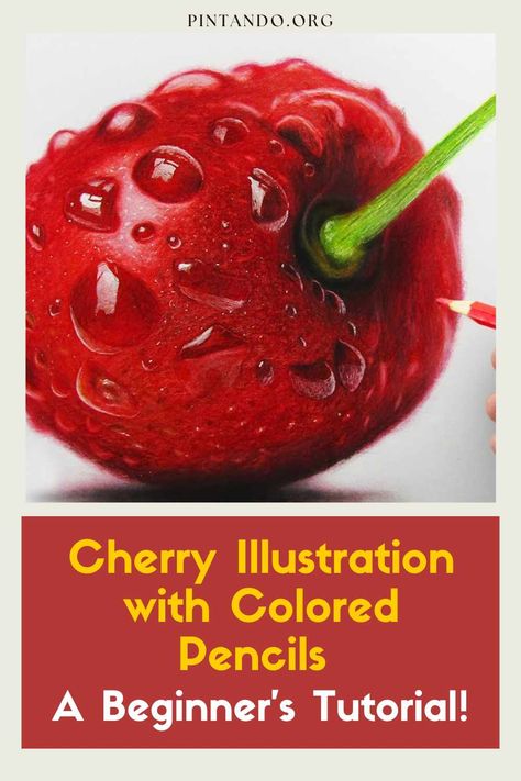 Discover the enchanting world of colored pencil art with our beginner-friendly tutorial! 🎨🍒 Join us as we guide you step-by-step through the process of creating a stunning cherry illustration using colored pencils. 🖍️🍒 Whether you're an experienced artist or just starting your creative journey, this tutorial is designed to help you master essential techniques like shading, blending, and capturing intricate details. 🌟🎉 Unleash your inner artist and bring a burst of vibrant color to your ... Coloured Pencil Artwork, Color Pencil Tutorial Step By Step, Colored Pencil Drawing Tutorial Step By Step, Colored Pencil Tutorial Step By Step, Colored Pencil Step By Step, Cherry Artwork, Cherry Illustration, Colored Pencil Drawing Tutorial, Colored Pencil Lessons