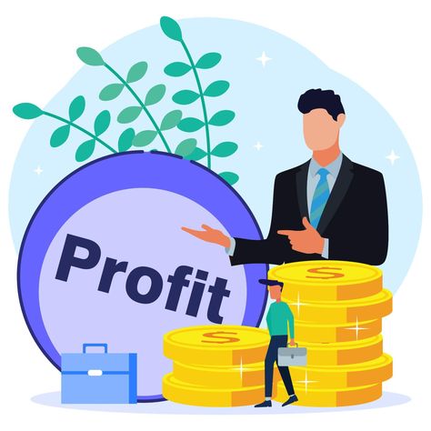 Illustration vector graphic cartoon character of business profit Business Images, Graphic Cartoon, Business Concept, Pinterest Images, Economic Growth, Logo Banners, Cityscape Photos, Profitable Business, Cartoon Stickers