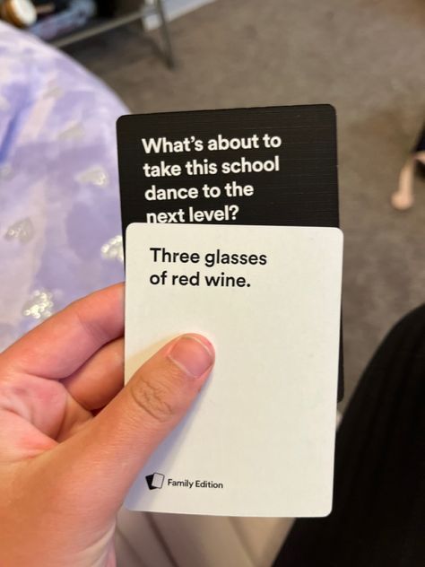 This is family edition 💀 Cards Against Humanity Family Edition, Cards Against Humanity Funny Dark, Cards Vs Humanity, Cards Against Humanity Funny, Random Texts, Funny Dark, Funny Roasts, Friend Stuff, School Dances