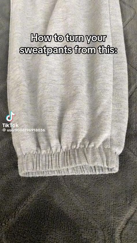 Sweatpants Diy, Clothes Life Hacks, Hacks To Try, Easy Diy Clothes, Diy Clothes Hacks, Upcycle Clothes Diy, Smink Inspiration, Diy Vetement, Diy Clothes Design