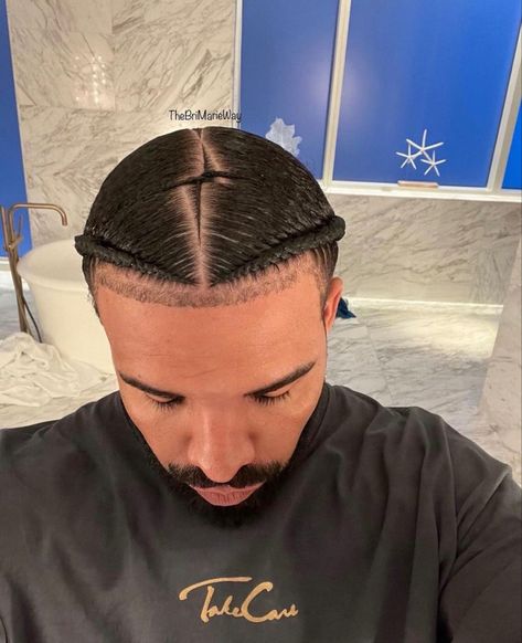 Drake Braids Aesthetic, Drake Cornrows, Drake Hairstyle, Drake Braids, Cornrow Braids Men, Braids With Fade, Aubrey Graham, New Braided Hairstyles, Natural Hair Men