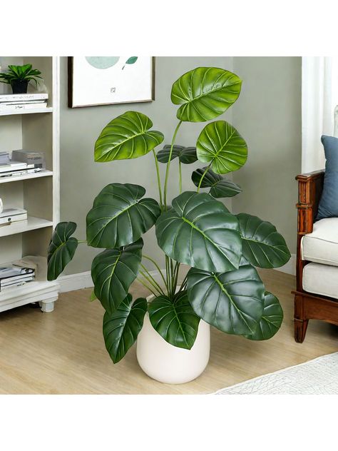 1pc 65/100CM Artificial Monstera Faux Plant Plastic Leaf Branch Fake Plant Realistic Ornamental Indoor Artificial Plant For Home Decor Office Multicolor    PE     Home Decor, size features are:Bust: ,Length: ,Sleeve Length: Artificial Plants Indoor Decor, Artificial Plants Decor, Plant Room, Artificial Plants Indoor, Bedroom Corner, Planta Artificial, Plant Decor Indoor, Plants Decor, Plant Ideas