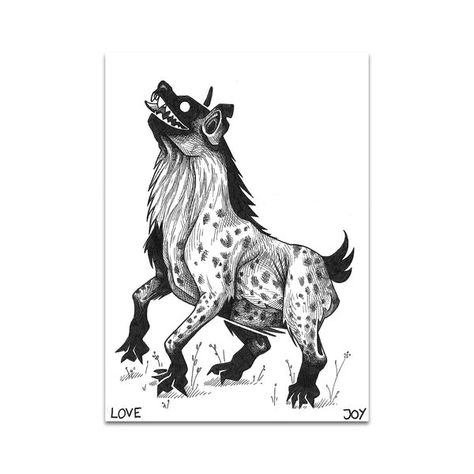 Hyena, Moose, Moose Art, Animals, Art