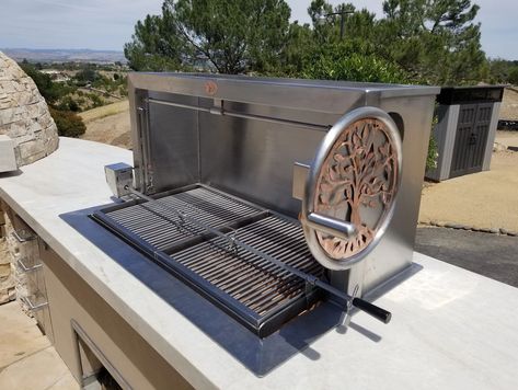 BBQs - Leasure Concepts Inc. Santa Maria Bbq, Santa Maria Grill, Unique Pizza, Custom Grill, Bbq Grill Design, Build Outdoor Kitchen, Custom Countertops, Stainless Steel Rod, Grill Grates