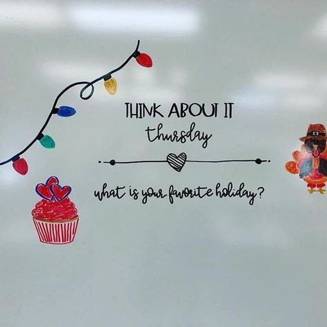 Think About It Thursday, Whiteboard Prompts, Whiteboard Writing, Classroom Whiteboard, Whiteboard Messages, Morning Board, Journal Topics, Responsive Classroom, Morning Activities