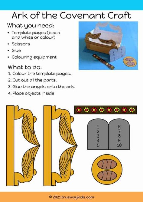 Ark Of The Covenant Craft, Moses Craft, Tabernacle Of Moses, Bible Lesson For Kids, Ark Craft, Old Bible, Ark Of The Covenant, Bible Quiz, Bible Story Crafts