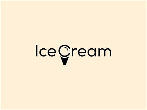 Ice Logo Design Ideas, Ice Cream Logo Design Creative, Logo Ice Cream, Ice Logo, Ice Cream Logo, Golf Logo, Ice Cream Design, Typeface Design, Logo Design Creative