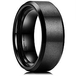 Wedding Black, Black Tungsten, The Alpha, Tungsten Ring, Wedding Men, Wedding Band, Comfort Fit, Ring, Black