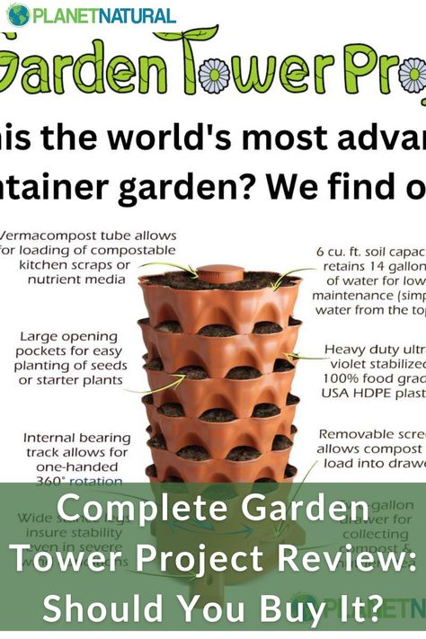 Garden Tower Project, Garden Tower Planting Guide, Diy Vertical Garden Tower, Plant Tower, Vertical Container Gardening, Stackable Planters, Compact Garden, Garden Tower, Vertical Garden Planters