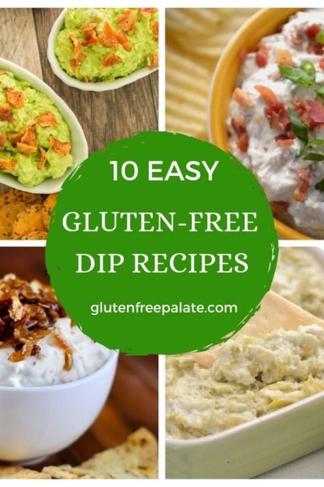 Give me all the gluten-free dip! 10 recipes for gluten-free dips that will have your mouth watering. #diprecipe #glutenfreerecipes #glutenfreedip Gluten Free Appetizer Dips, Gluten Free Chip Dip, Gluten Dairy Free Party Food, Gluten Free Party Dips, Gluten Free Dairy Free Dip Recipes, Gluten Free Appetizers For Party Easy, Gluten Free Dairy Free Dip, Gluten Free Dips Easy, Gluten Free Summer Appetizers