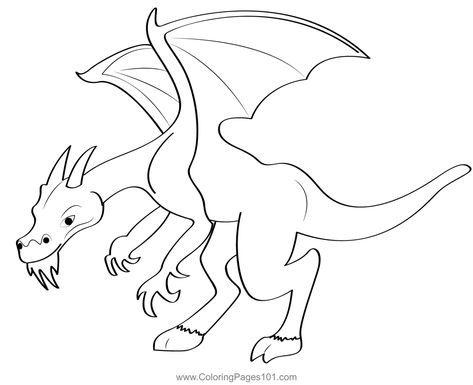 Jersey Devil 13 Coloring Page Real Dragon, Easy Dragon Drawings, Dragon Anatomy, Dragon Silhouette, How To Draw Steps, Fire Breathing Dragon, Dragon Coloring Page, Cartoon Dragon, Dragon Sketch