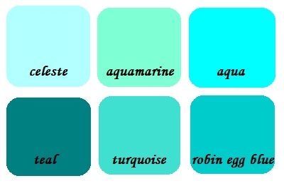 Teal Color Shades | we can feel how colour affects our moods aqua or turquoise is cooling ... Kitchen teals!!! Awesome! Aqua Paint Colors, Turquoise Paint Colors, Nail Color Combinations, Turquoise Paint, Teal Color Schemes, Aqua Paint, Aquamarine Color, Turquoise Nails, Turquoise Painting