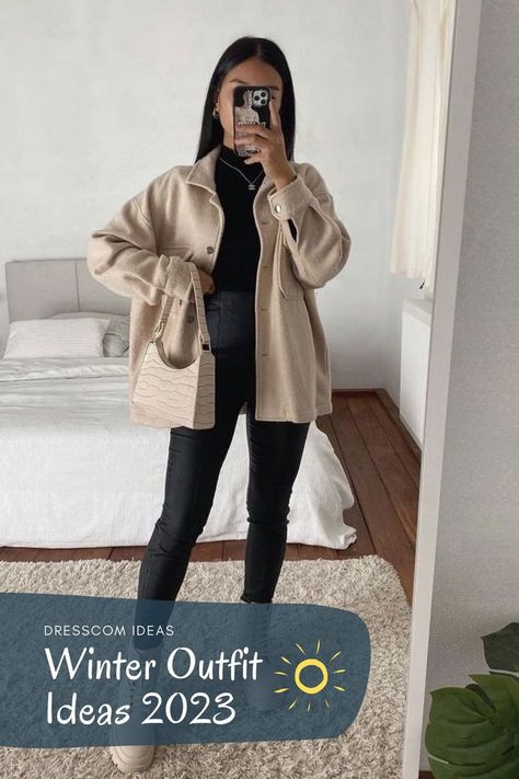 Stylish winter outfits - winter fashion outfit - winter outfit ideas - winter outfits aesthetic. Outfit Botas, Mode Zara, Winter Outfit Ideas, Stylish Winter Outfits, Winter Fashion Outfits Casual, Cold Outfits, Elegante Casual, Mode Inspo, Casual Winter Outfits