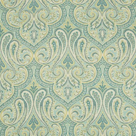 Kravet Design - 34706-35 | Kravet Paisley Upholstery, Kravet Fabrics, White Damask, Fabric Houses, Pierre Frey, Light Turquoise, Drapery Fabric, Green Fabric, Fabric Samples