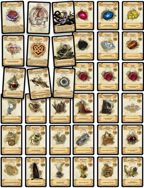 HEROES! Paul Weber created these amazing cards over 450 printable free cards. Equipment, Treasure, Condition, Inspiration and Initiative: with gear, items, vehicles, food, mounted equipment, weapon… Dnd Basics, Dnd Printables, Dnd Cards, Lotr Swords, Arcane Magic, Gaming Cards, Dungeons And Dragons 5e, D D Items, Board Game Design