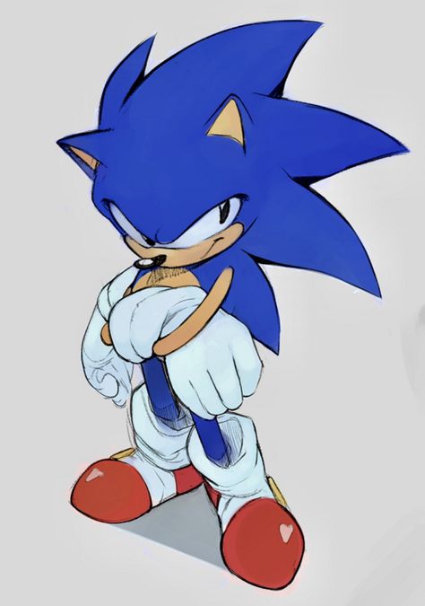 Sonic Angry Face, Cool Sonic Art, Cute Sonic Fanart, Classic Sonic Fan Art, Sonic The Hedgehog Cute, Sonic Painting, Sonic The Hedgehog Fanart, Sonic The Hedgehog Art, Sonic Poses