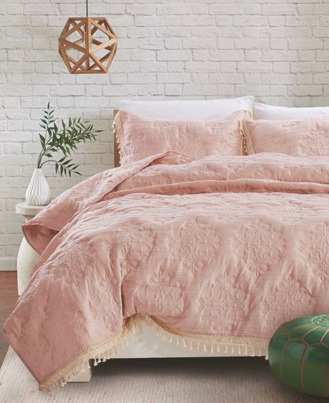 Post-holiday mood. ���😴💕 Shop home + more on HL! #HauteLook Lace Quilt, Flower Comforter, Velvet Comforter, Pink Comforter, Post Holiday, Kids Bedding Sets, Comforter Bedding Sets, Ruffle Bedding, Holiday Mood