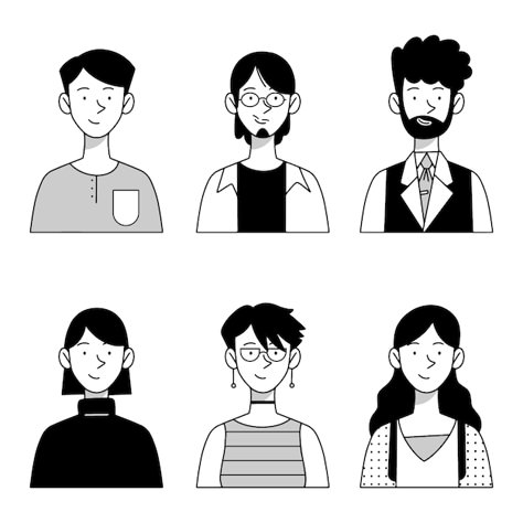 People Avatar, Drawn People, Doodle People, Vector Character Design, Simple Character, Sketches Of People, Portfolio Inspiration, 캐릭터 드로잉, Vector Character