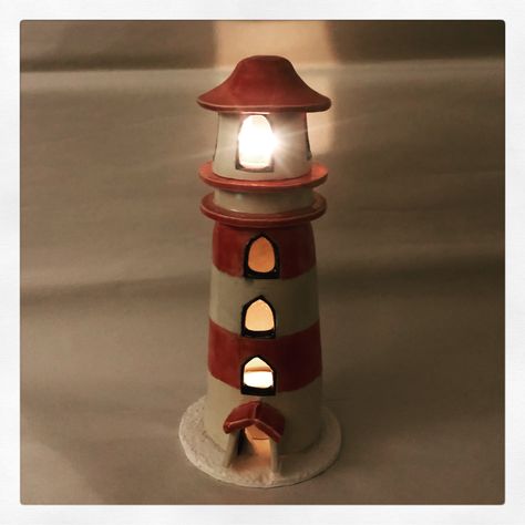 Lighthouse Pottery Ideas, Lantern Clay Ideas, Ceramic Lighthouse Pottery, Ceramics Lantern Ideas, Clay Lanterns Ceramics, Ceramics Lantern, Ceramic Lantern Ideas, Pottery Lighthouse, Clay Lighthouse