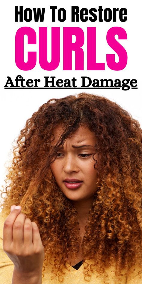 Explore the ultimate guide on reviving curls post-heat damage, with expert tips and techniques for restoring your natural curl pattern. Perm Maintenance, Heat Damaged Natural Hair, Damaged Curly Hair, Heat Damaged Hair, Hair Falls, Diy Hair Masks, Oval Face Haircuts, Gothic Hairstyles, Hair Care Regimen