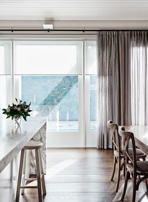 Yes-- The vertical ones with the bronze bar.  curtain and blind Roller Blind With Sheer Curtain, Sheer Curtains With Roller Blinds, Roller Blinds With Sheer Curtains, Roller Blinds With Curtains, Roller Shades With Curtains, Roller Curtain, Curtains Roller, Sheer Roller Shades, Window Roller Blinds