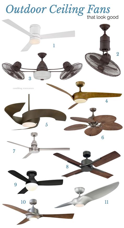 Outdoor Ceiling Fans Covered Patios, Outdoor Ceiling Fans With Light, Best Outdoor Ceiling Fans, Ceiling Fan Cover, Ceiling Fans With Light, Patio Fan, Ceiling Fan Size, Outdoor Fans, Porch Sitting