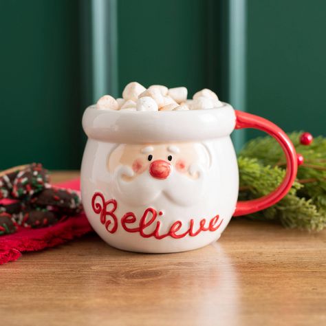 Mug Noel, Christmas Cocoa, Santa Mug, Xmas Dinner, All Christmas, Christmas Décor, Santa Mugs, Christmas Dishes, Christmas Shop