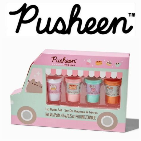 N.I.B. Pusheen Breakfast Club Lip Balm Set - 4 Pack This Is The Perfect Set For Pusheen Fans. Achieve A-List Status This Back-To-School Season With This Lip Balm Set That Includes 4 Flavored Lippies. Take With To School, And Keep Your Lips Supple & Hydrated. Lip Balm Set By Pusheen Pack Size: 4 Volume: 4.5 G / 0.15 Fl Oz. Material: Cream **Be Sure To Check Out All My Listings For More Accessories From Pusheen & Lots More Accessories From Tons Of Great Brands! Plus New Items Added Daily ! Pusheen Makeup, Pusheen Lip Balm, Pusheen Earrings, Pusheen School Supplies, Pusheen Plush Keychain, Urban Decay Lipstick, Hello Kitty Room Decor, High School Life Hacks, Sweet Lips