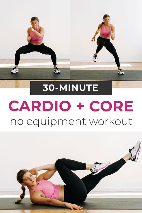 Non Running Cardio, 30 Minute Cardio Workout At Home, No Machine Cardio, Bodyweight Cardio Exercises, Cardio Core Workout At Home, Cardio Core Workout Gym, Cardio Burst Exercises, 45 Minute Workout Home No Equipment, Cardio Abs Workout At Home