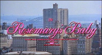 DREAMS ARE WHAT LE CINEMA IS FOR...: ROSEMARY'S BABY 1968 Rosemary's Baby, Roman Polanski, Opening Credits, Rose Marie, Title Sequence, Title Design, Title Card, Movie Titles, Cool Stuff