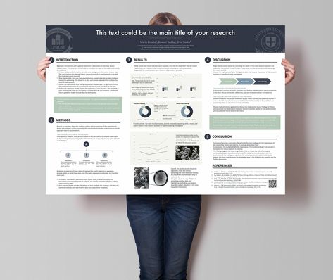 This is a PowerPoint research poster templates that could help your present your study in scientific conferences. Hey there, I'm Marc. I'm a student and I've been around the academic poster block a few times. I have spend hours trying to get the right design and layout for poster and so I decided to create this template to save you time, effort, and maybe even a few gray hairs.  Specs : ‣ Size : Landscape (horizontal) A0 format : (118.9 cm x 84.1 cm or 46.8 inches x 33.1 inches) ‣ Formats : PowerPoint (.PPTX file) ‣ Dummy text with comprehensive recap and tips on how to write a research poster  So go ahead, take a break from the scientific poster struggle and let me help you get to your destination faster. On your way I almost guarantee that you'll get a laugh from my inspiration for the d Scientific Poster Template Powerpoint, Academic Poster Template, Powerpoint Poster Template, Scientific Poster Design, Academic Poster, Cells Project, Conference Poster, Scientific Poster, Research Poster